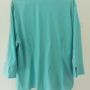 COPY - Woman Blouse size large-1X, color blue green.